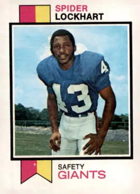 Spider Lockhart football card from 1973 Topps #468, a classic sports trading card