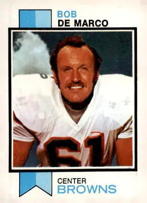 1973 Topps Bob DeMarco football card showcasing Bob DeMarco trading card memorabilia