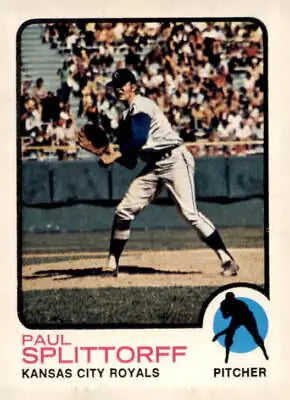 1973 Topps #48 Paul Splittorff EX-MT vintage baseball card for Kansas City Royals fans