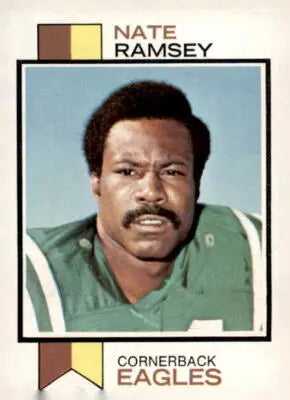 1973 Topps #482 Nate Ramsey football card featuring the Philadelphia Eagles player