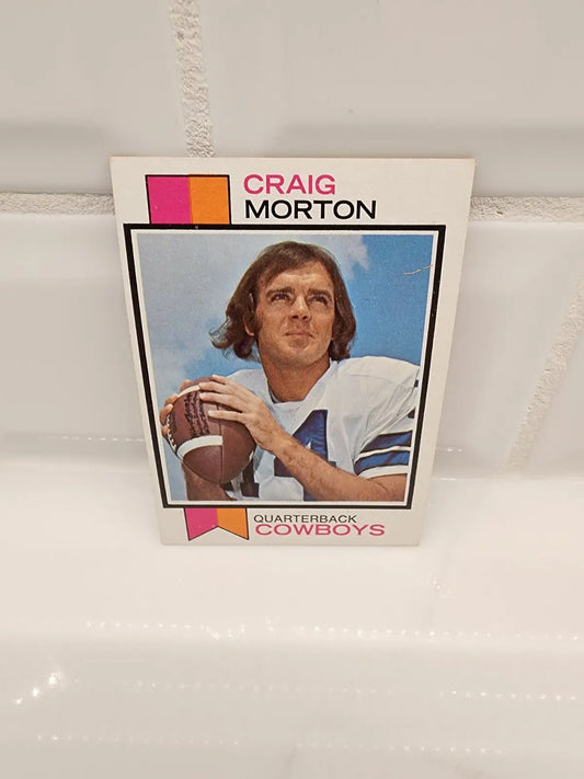 Vintage 1973 Craig Morton sports trading card from Topps series
