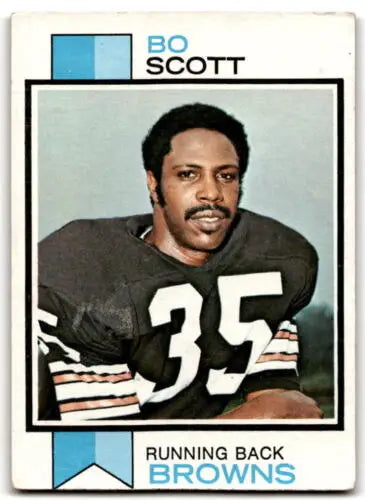 1973 Topps #509 Bo Scott football card original gloss scott g good Browns collectible