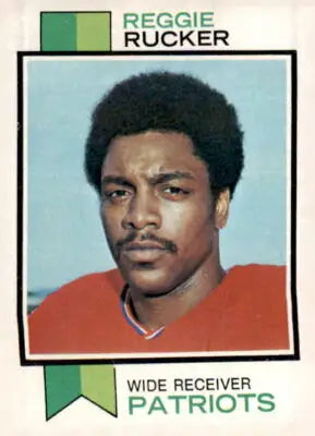 Reggie Rucker football card from 1973 Topps #517, a valuable sports trading card