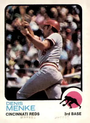 1973 Topps #52 Denis Menke Trading Card featuring Cincinnati Reds star player