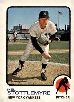 Mel Stottlemyre baseball card from 1973 Topps #520, a vintage trading card collectible