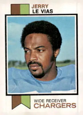 Jerry Le Vias football trading card from 1973 Topps #522 featuring San Diego Chargers