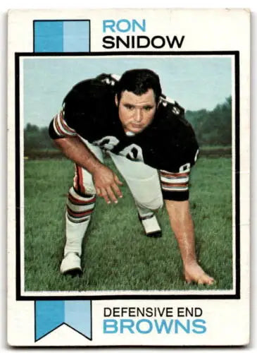 1973 Topps #53 Ron Snidow football card with original gloss, Snidow G Good condition