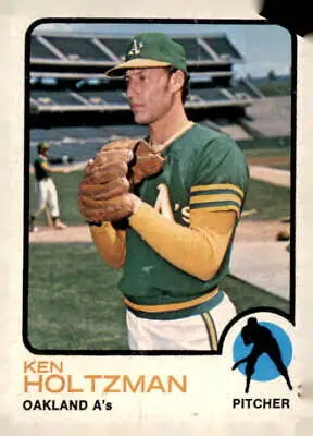 1973 Topps Ken Holtzman baseball card featuring Oakland Athletics player