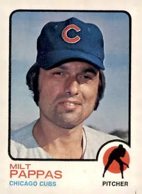 Vintage 1973 Topps #70 Milt Pappas sports trading card in excellent condition