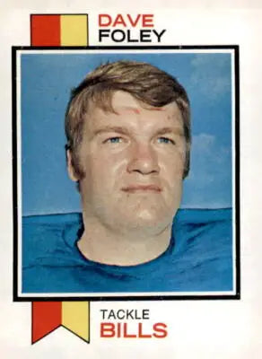1973 Topps #94 Dave Foley football card showcasing Dave Foley trading card collection
