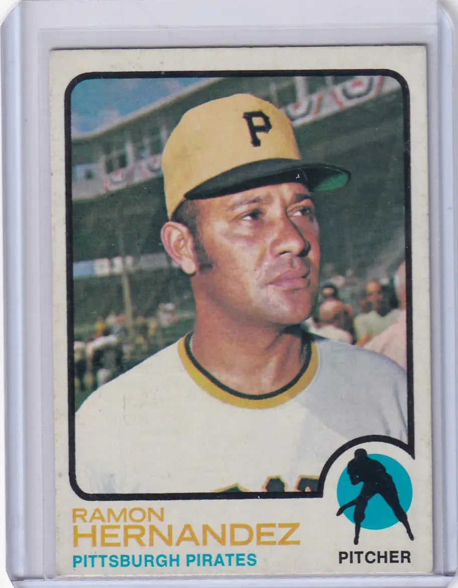 1973 Topps Baseball #117 Ramon Hernandez card featuring Pittsburgh Pirates legend