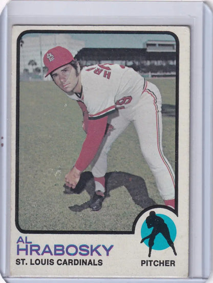 1973 Topps Baseball #153 Al Hrabosky trading card for St. Louis Cardinals fans