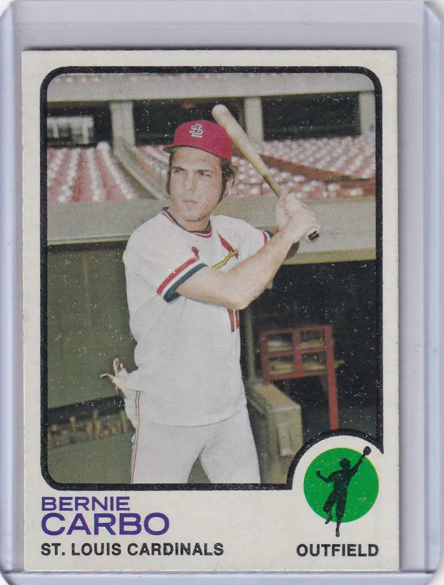 1973 Topps Baseball #171 Bernie Carbo card featuring the St. Louis Cardinals