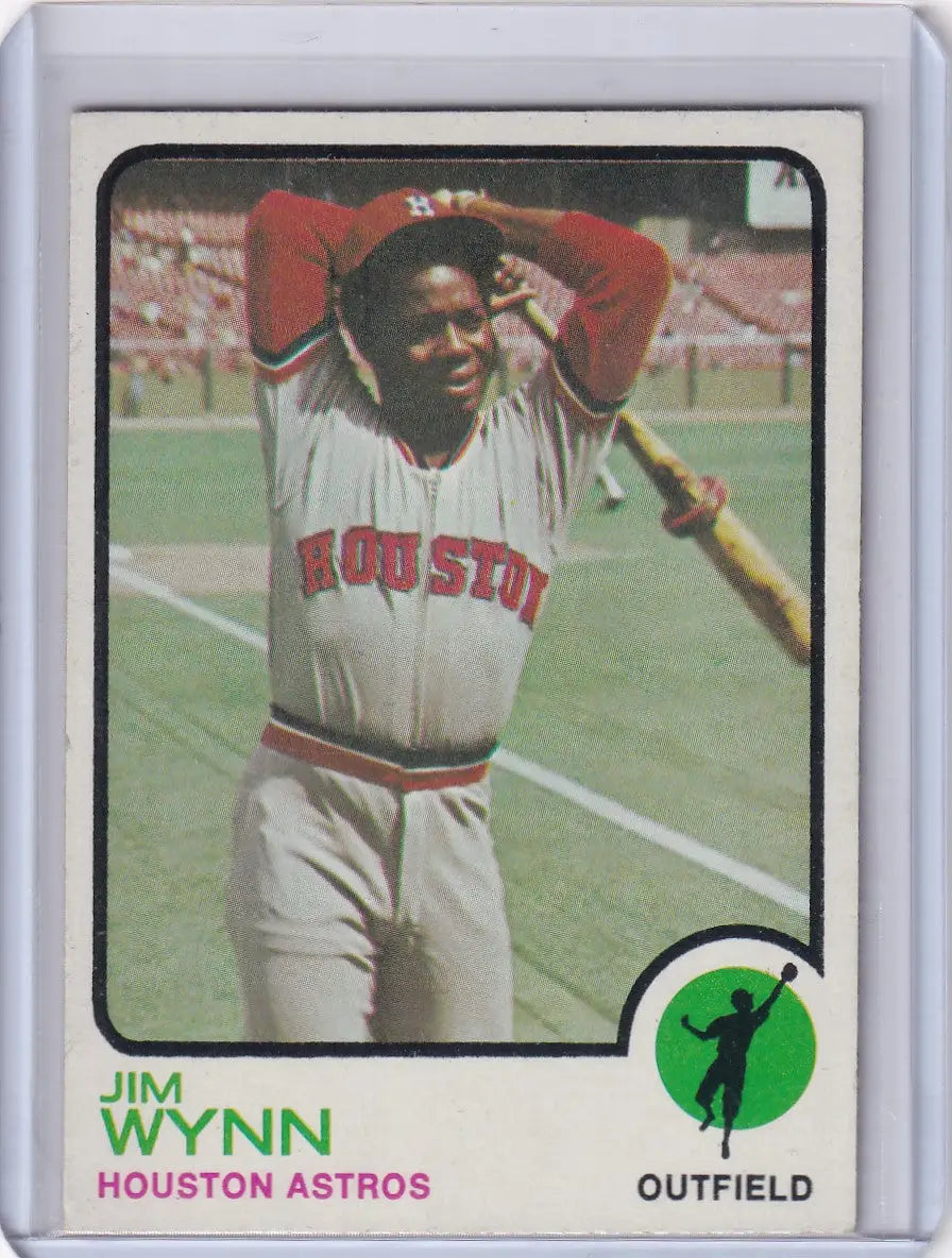 1973 Topps Baseball #185 Jim Wynn card featuring Houston Astros star player