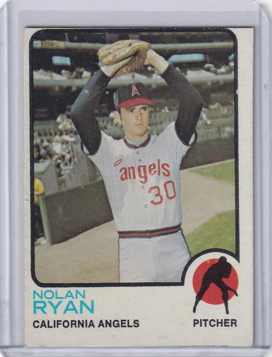 Nolan Ryan 1973 Topps Baseball card featuring California Angels player