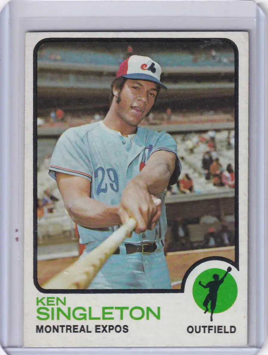 Ken Singleton 1973 Topps Baseball card featuring Montreal Expos player