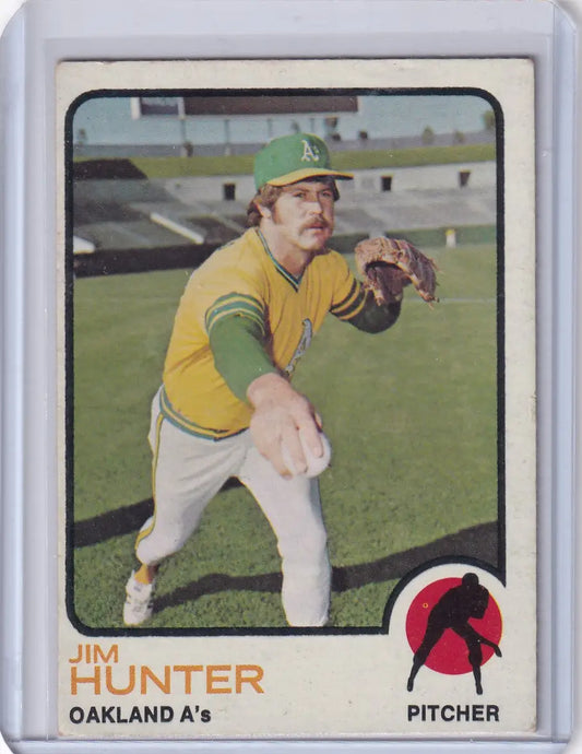 1973 Topps Baseball #235 Jim Hunter card for Oakland Athletics collectors