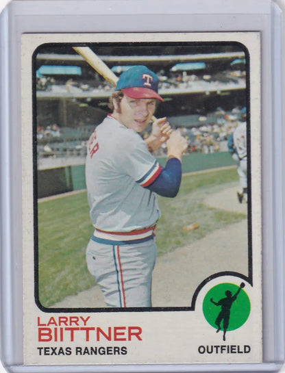 1973 Topps Baseball #249 Larry Biittner Texas Rangers collectible card image