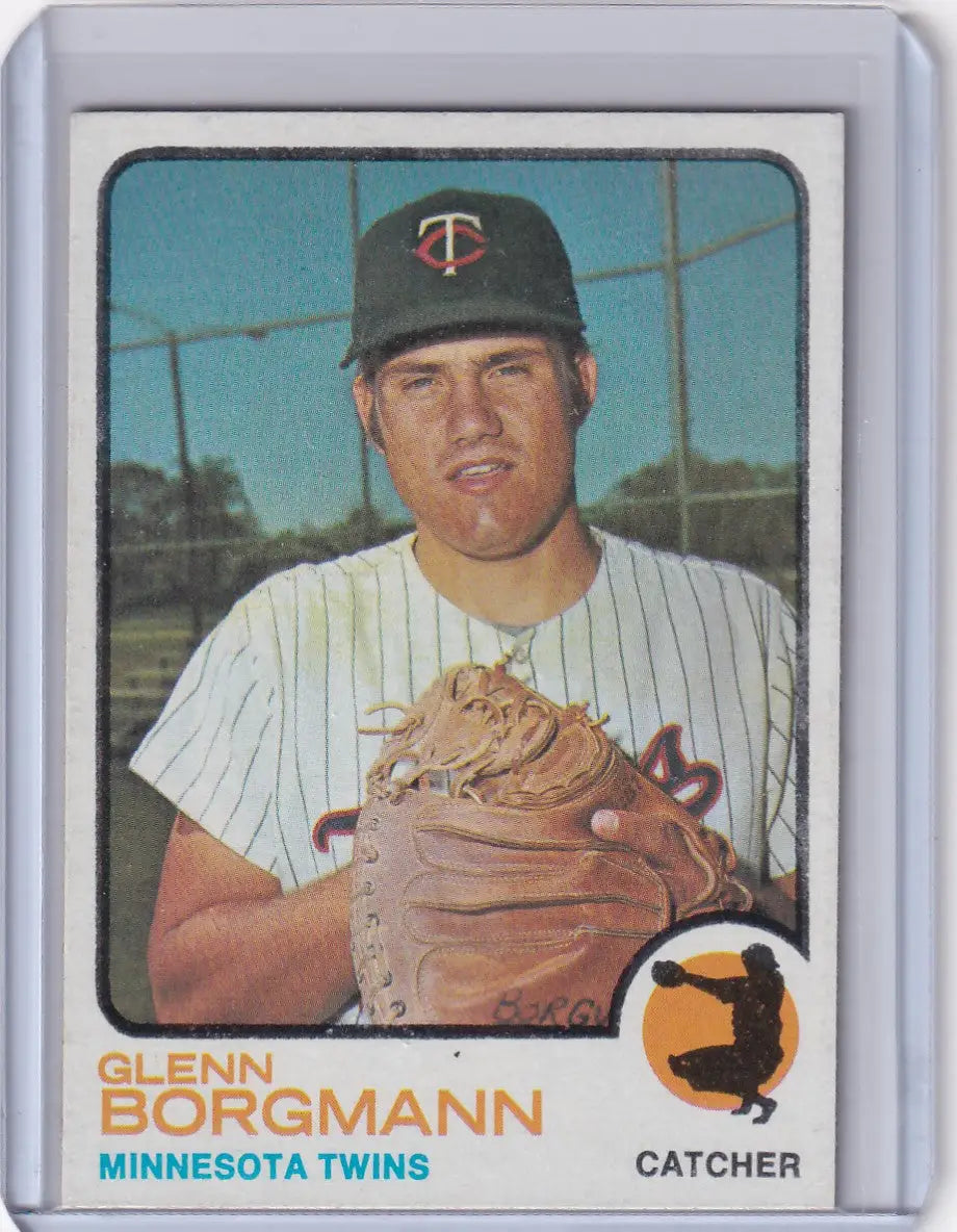 1973 Topps Baseball #284 Glenn Borgmann Minnesota Twins Rookie Card image display