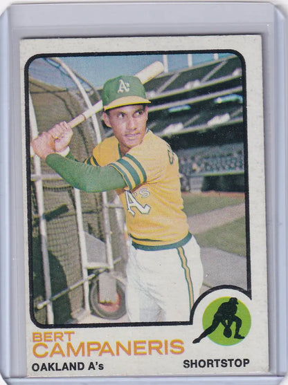 Bert Campaneris baseball card from 1973 Topps Baseball featuring Oakland Athletics player