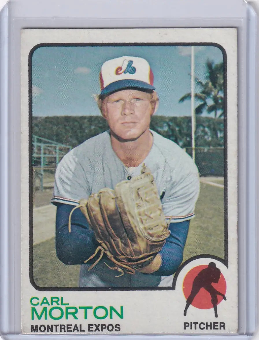 Image of 1973 Topps Baseball Carl Morton Montreal Expos collectible card