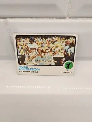 1973 Topps Frank Robinson baseball card, Topps Frank Robinson collectible, Frank Robinson memorabilia