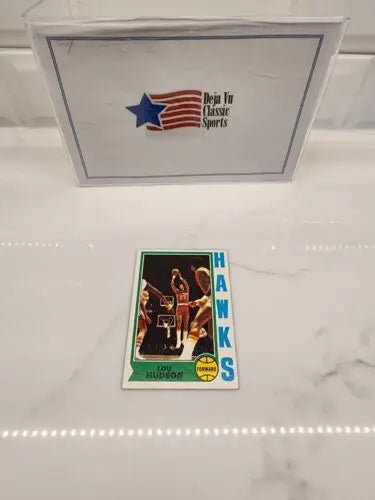 Lou Hudson trading card from the 1974-75 Topps collection, graded EX-MT
