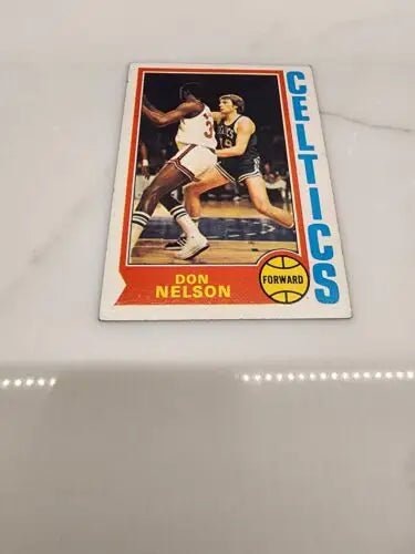 Don Nelson basketball trading card from 1974-75 Topps series, EX-MT condition