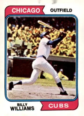 1974 Topps Billy Williams baseball card featuring Billy Williams in classic design