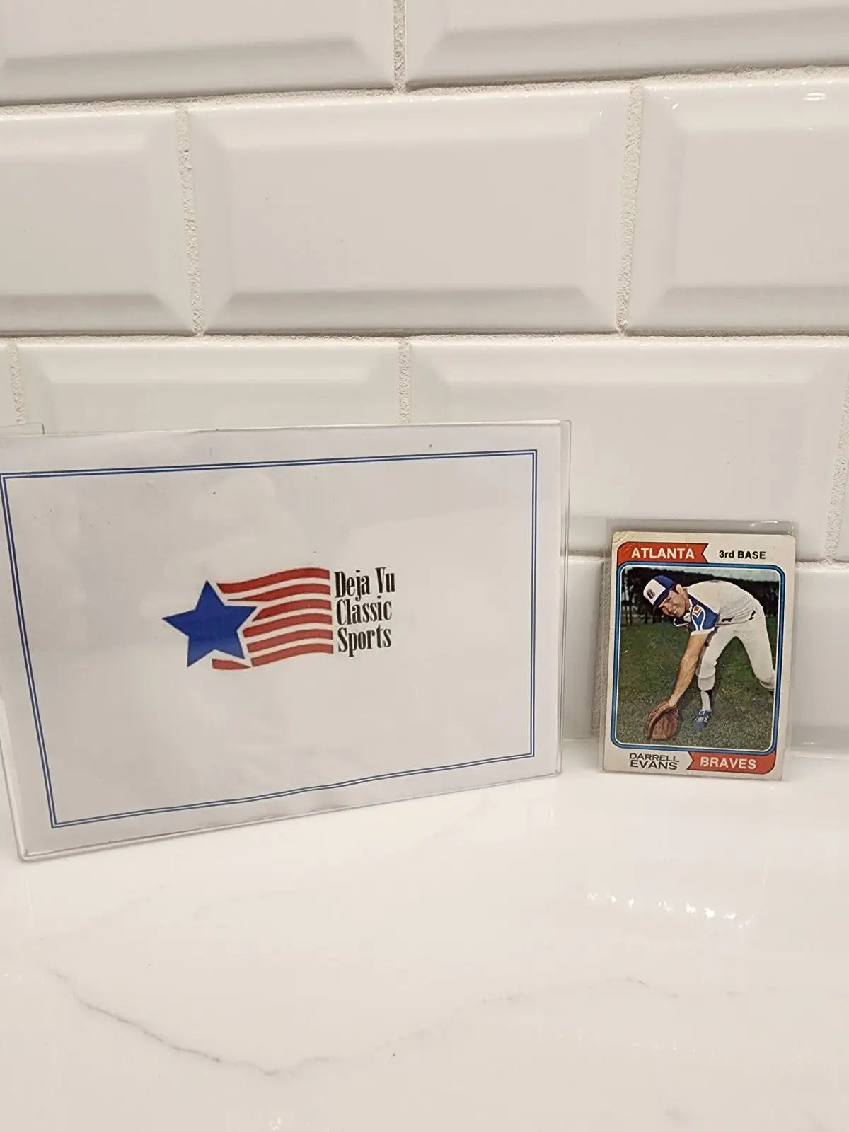 1974 Topps Darrell Evans Atlanta Braves trading card showing a vintage baseball card