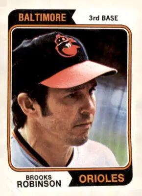 Brooks Robinson Baltimore Orioles baseball card from 1974 Topps #160 in EX-NM condition