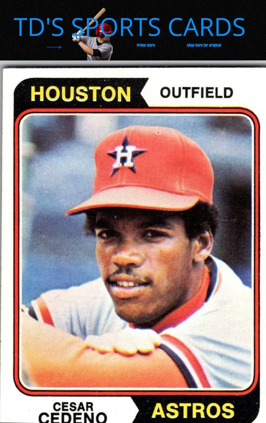 Cesar Cedeno 1974 Topps #200 baseball card, a valuable collector’s trading card