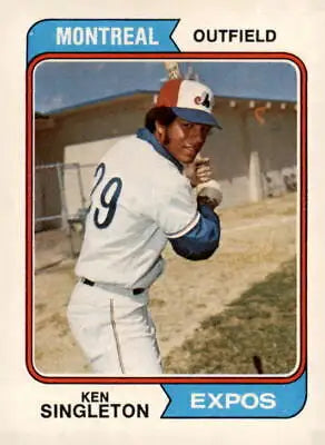 Ken Singleton baseball card from 1974 Topps #25 showcasing Ken Singleton baseball memorabilia