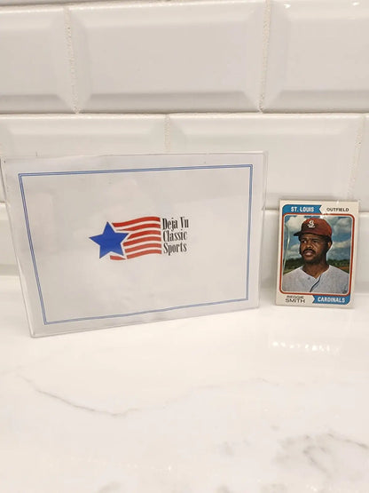 Reggie Smith baseball trading card with envelope from 1974 Topps #285 for sports trading collections