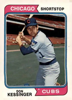 1974 Topps Don Kessinger baseball card featuring Chicago Cubs player