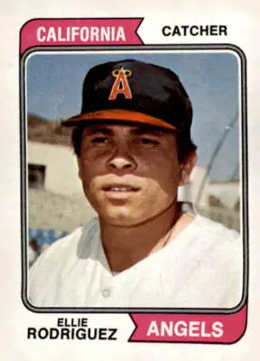 Ellie Rodriguez trading card from 1974 Topps #405 showcasing Ellie Rodriguez baseball player