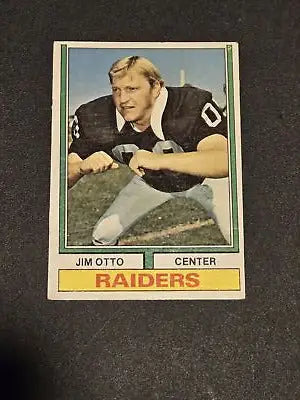 1974 Topps Jim Otto Raiders football card for collectors and NFL enthusiasts