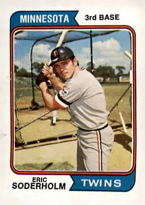 1974 Topps #503 Eric Soderholm baseball card featuring Eric Soderholm baseball memorabilia