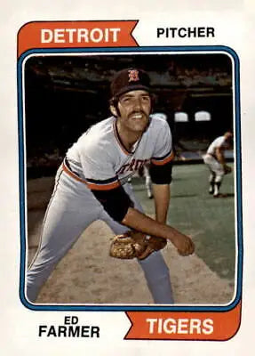 1974 Topps Ed Farmer baseball card featuring Detroit Tigers player is a collectible memorabilia