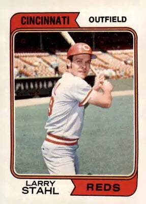 Larry Stahl baseball card from 1974 Topps #507, EX-NM condition