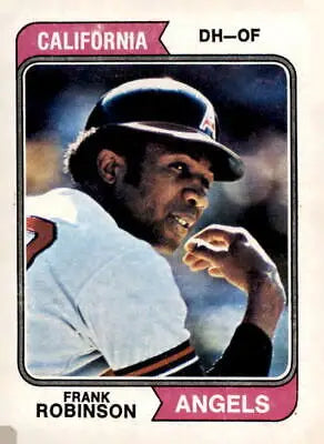 Frank Robinson baseball card from 1974 Topps #55, a valuable Frank Robinson baseball card