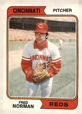 1854 Topps Fred Norman baseball card featuring Cincinnati Reds player