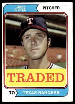 Larry Gura baseball card from the 1974 Topps 616T Larry Gura Traded set