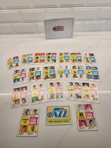 Vintage Basketball Trading Cards from 1974 Topps NBA ABA Team Leaders Lot