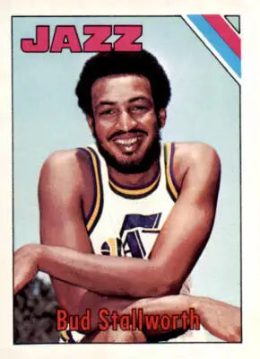 Bud Stallworth basketball card from 1975-76 Topps series featuring Stallworth basketball card