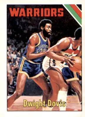 Dwight Davis basketball card from 1975-76 Topps featuring Golden State Warriors player