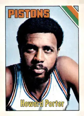 Howard Porter Detroit Pistons trading card from 1975-76 Topps series