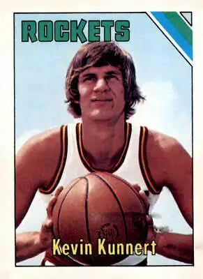 Kevin Kunnert Houston Rockets basketball card from 1975-76 Topps #145 in EX-MT condition