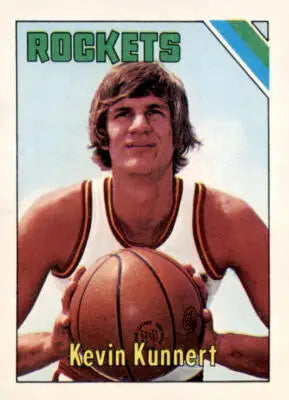 Basketball trading card featuring Kevin Kunnert from Houston Rockets 1975-76 Topps #145