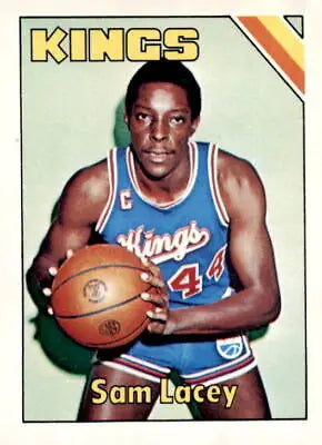 Sam Lacey Kansas City Kings basketball card from 1975-76 Topps series